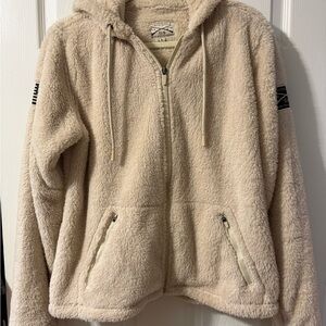 Grunt Style Cream Sherpa Zip Hoodie